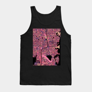 St. Petersburg Map Pattern in Purple & Pink Tank Top